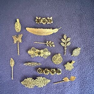 Elegant Gold Hair Accessories Set